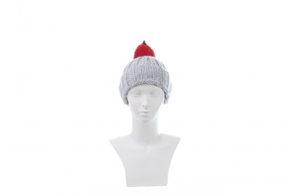 You're So Tweet - Grey and Red Bird Bobble Hat - Image 6