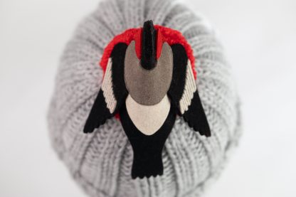 You're So Tweet - Grey and Red Bird Bobble Hat - Image 8